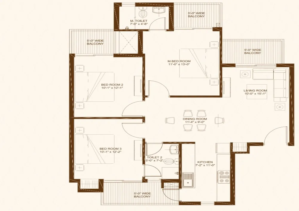 3 BHK Plan
